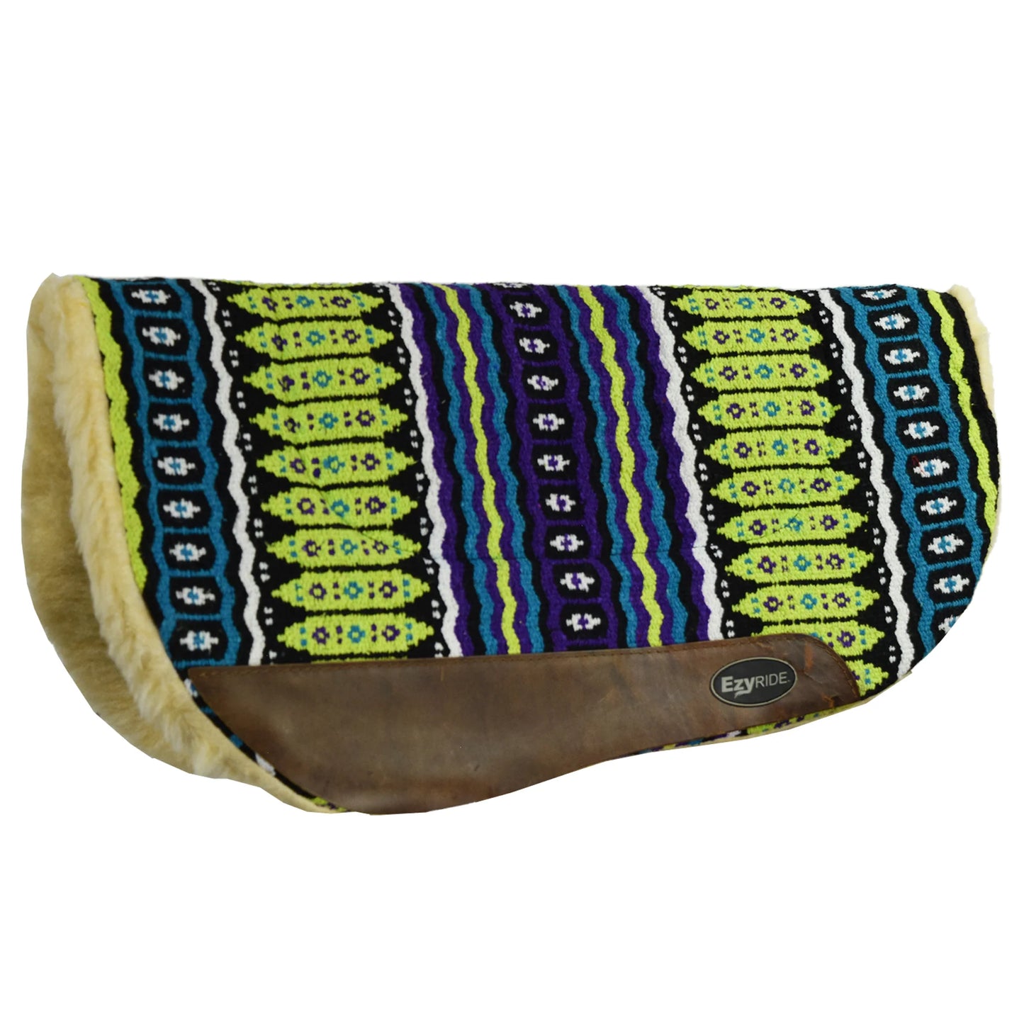 Ezy Ride Navajo Barrel Pad with Fleece - Purple/Black - SBNI2203
