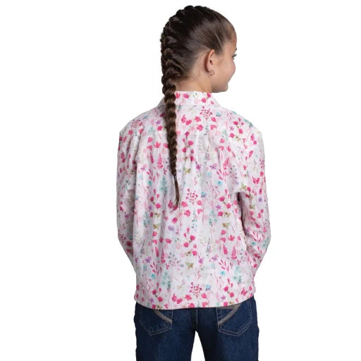 Just Country Girls Harper Half Button Print L/S Shirt - GWLS2607