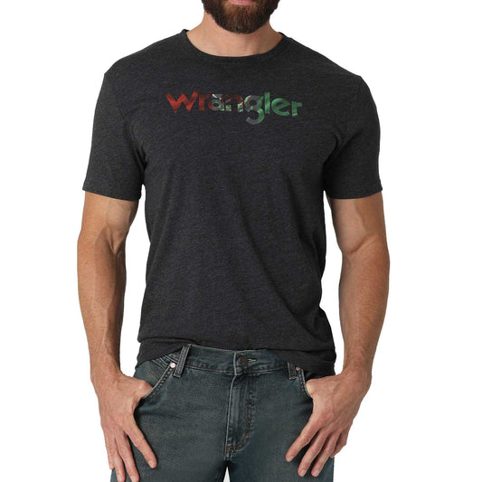 Wrangler USA Mens Q T Shirt - Charcoal Heather - 112318450
