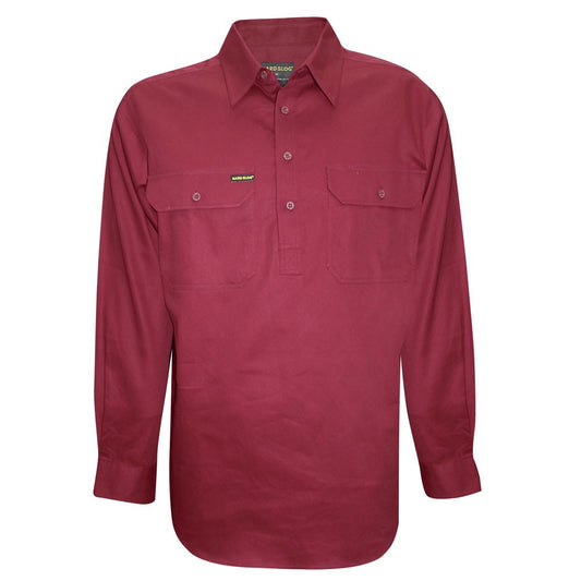 Hardslog Mens Half Placket Light Cotton Shirt