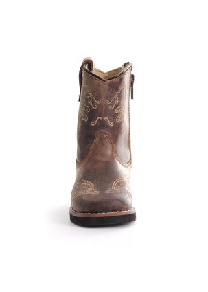 Pure Western Toddler Boot - Grace - Oil Distress Brown- ON SALE