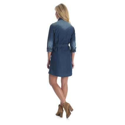Wrangler Ladies Denim L/S Dress- On Sale