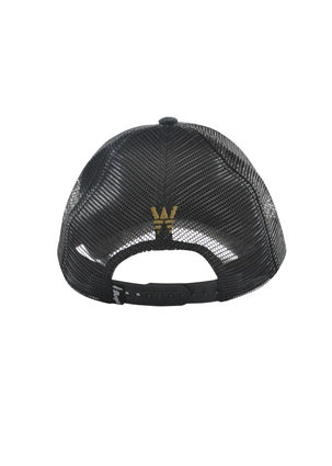 Wrangler Mens Denim Trucker Cap- Black Denim