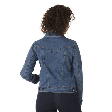 Wrangler USA Ladies Denim Jacket - Dark Denim - ON SALE