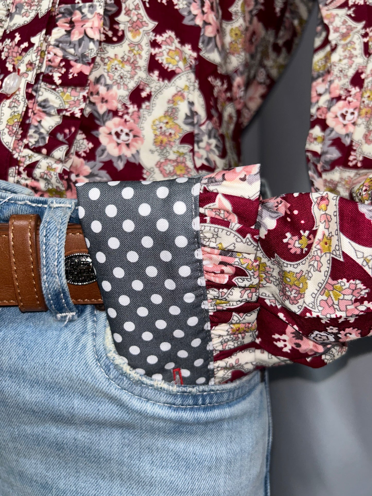 Netties Ladies Tessa Fitted L/S Frill Shirt