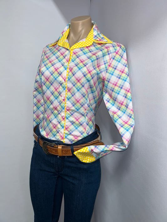 Netties Ladies Yellow Annie Fitted L/S Shirt