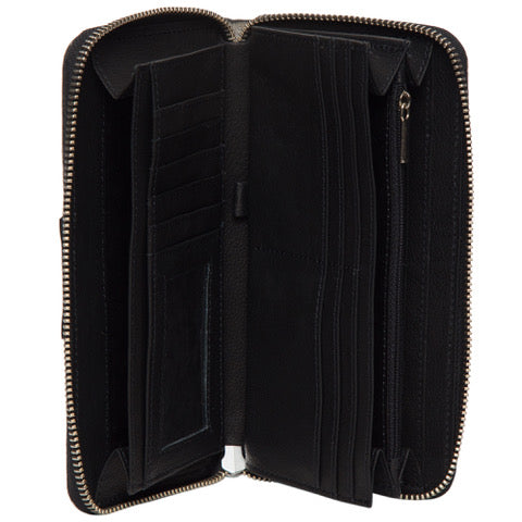 The Design Edge Salta Black and White Cowhide Wallet