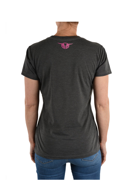Bullzye Ladies Logo Fade Crew Neck Tee - B1S2503089-ON SALE
