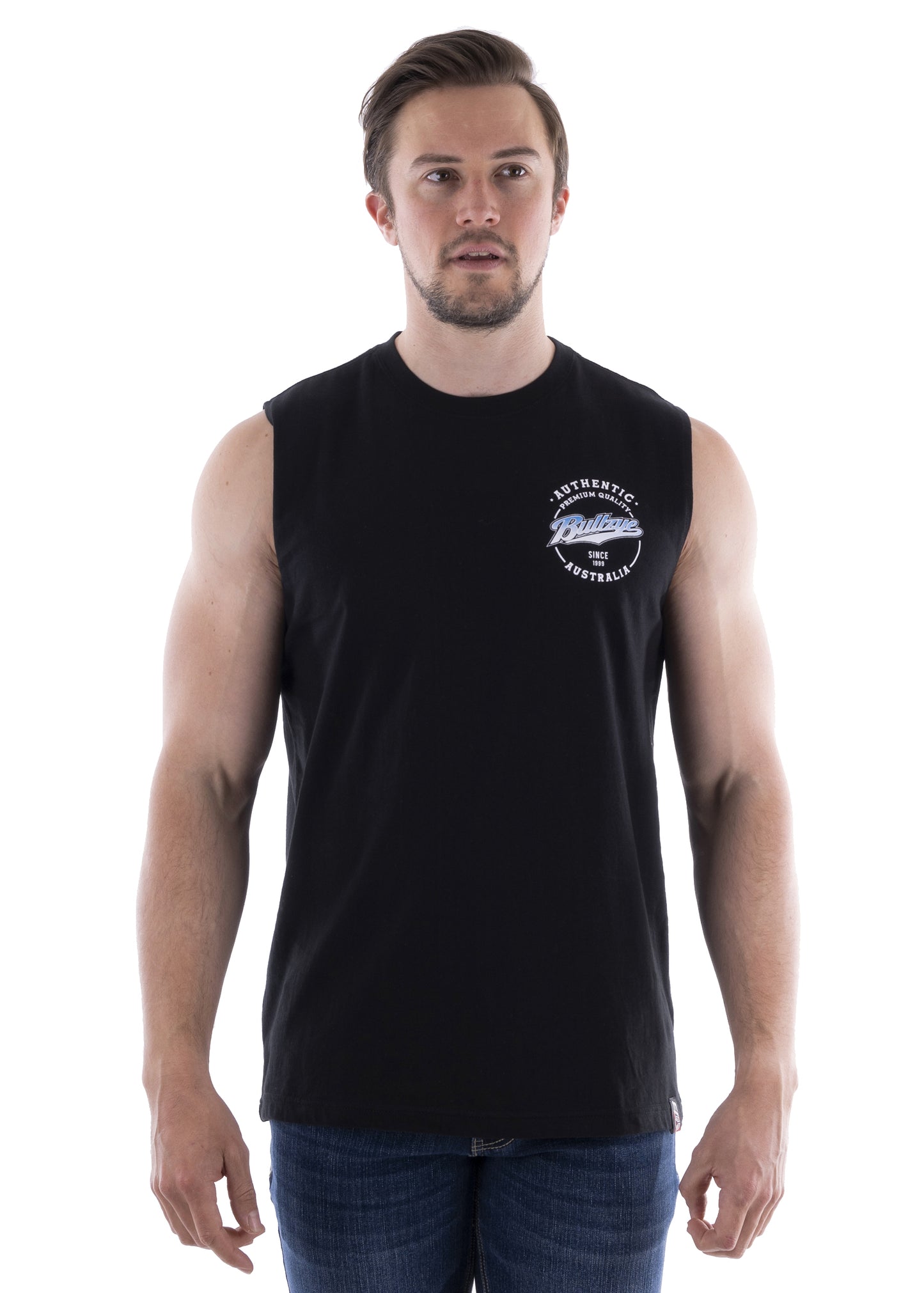 Bullzye Mens Overlay Muscle Tank - Black - B2S1510186 - On Sale
