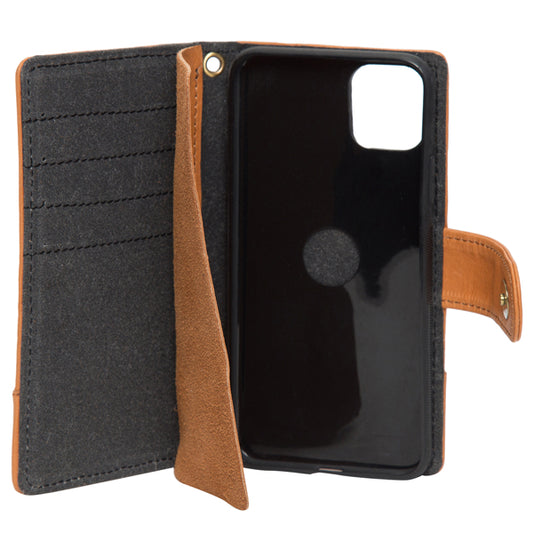 The Design Edge Bunbury – Tan and White Cowhide iPhone 11ProMax / iXMax Wallet
