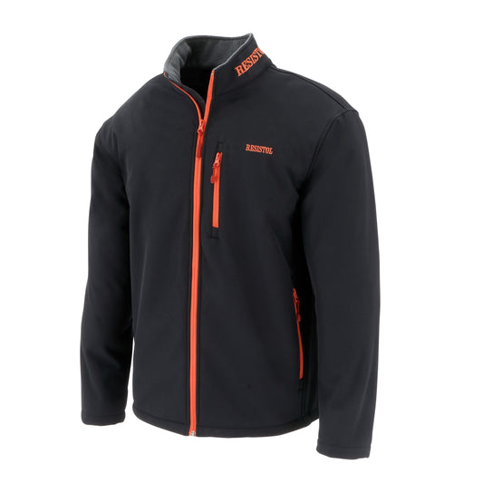 Resistol Mens Black Forest Softshell Logo Black Jacket