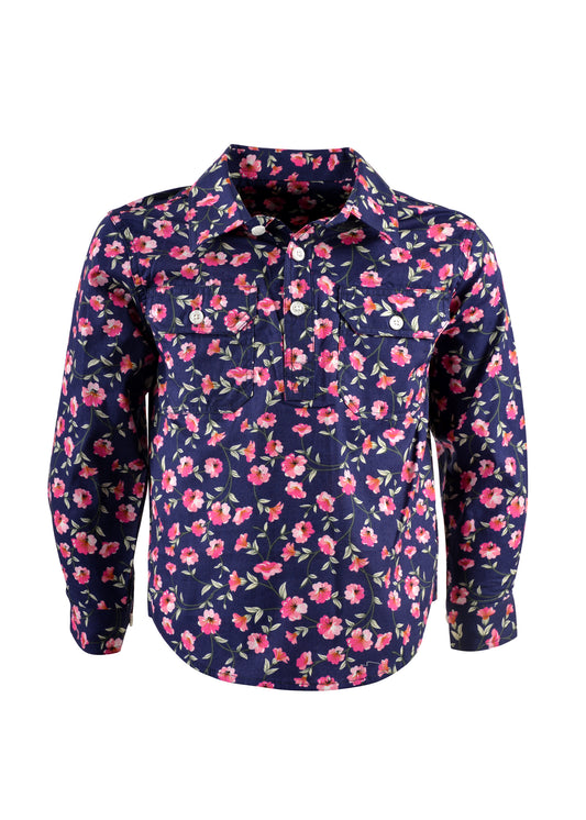 Hard Slog Kids Hayden Half Placket L/S Shirt - H2S7101072