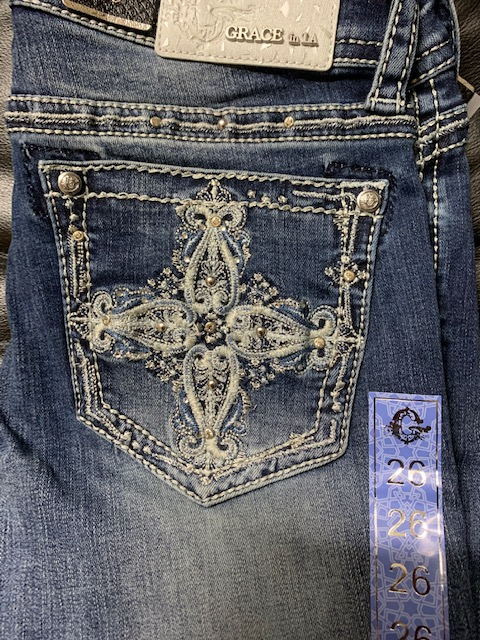 Grace in LA Ladies Easy Fit Jeans - EB51391