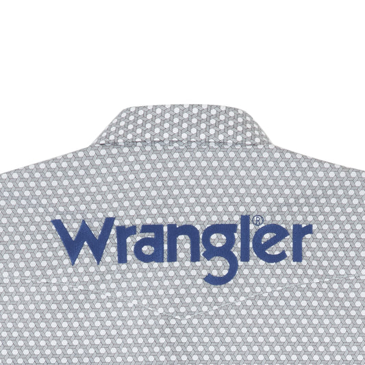 Wrangler USA Mens Logo L/S Shirt - White - MP1352X - On Sale
