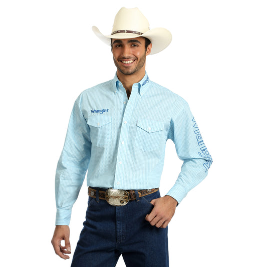 Wrangler Mens Western Logoprint L/S Shirt