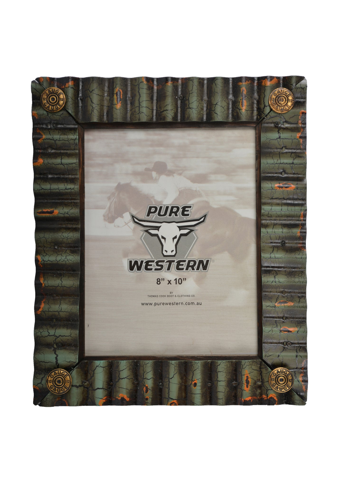 Pure Western Shotgun Shell Corrugated Iron Picture Frame 8 x 10"