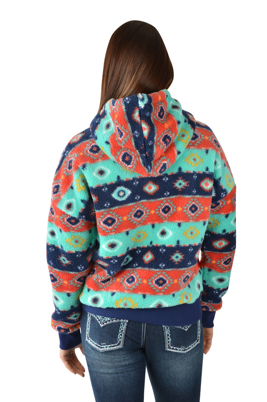 Pure Western Ladies Cailan Zip Up Hoodie - Multi/Navy - ON SALE