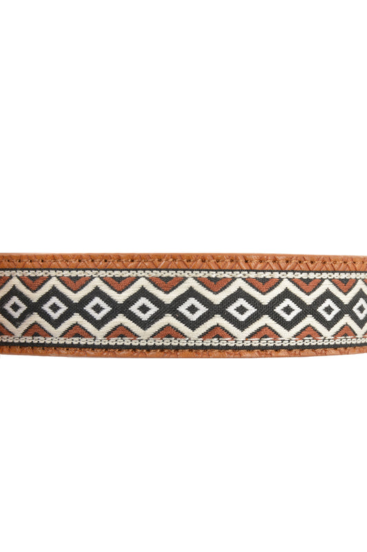 Pure Western Remi Dog Collar - Tan/Black - P3W2997CLR