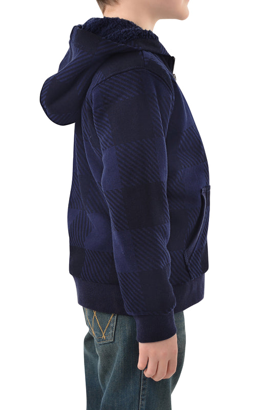 Pure Western Boys Tonkin Zip Through Hoodie - Navy - On Sale