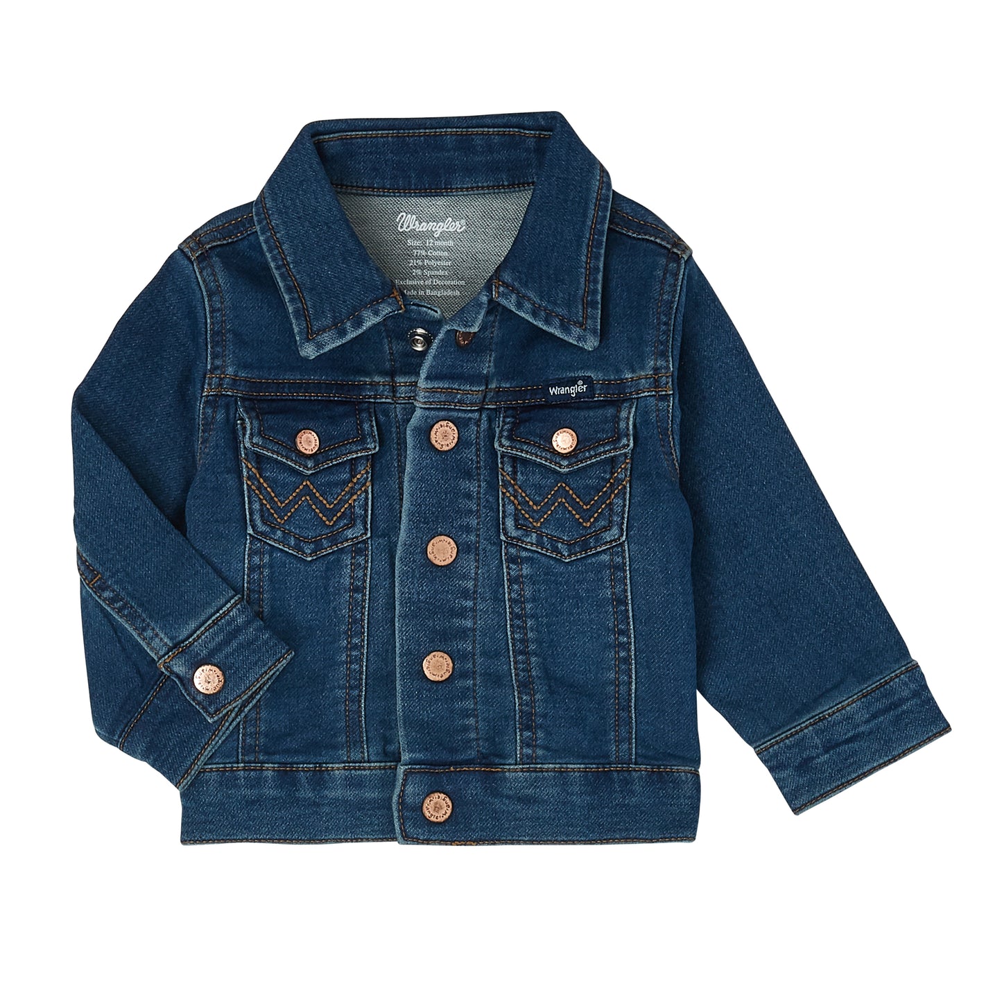 Wrangler USA Q Baby Boy Denim Jacket - Dark Blue - PQK126D