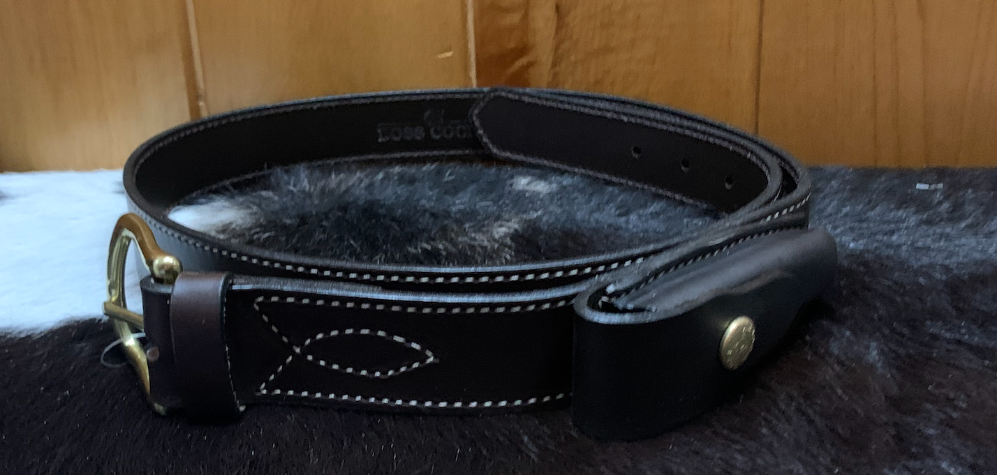 Boss Cocky Cattleman Knife Belt Dark Brown Sheps Outfitters