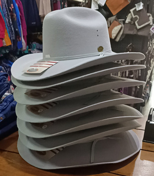 Statesman Hat - Serpentine Fur Felt - Silver