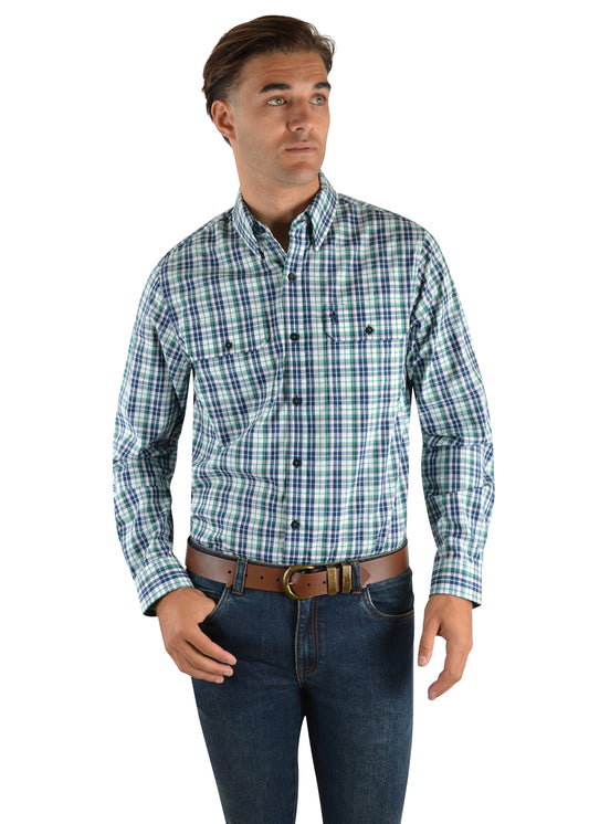 Thomas Cook Mens Jackson Check 2-Pocket Long Sleeve Shirt - T2S1115022