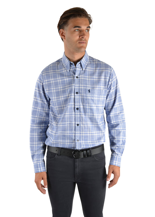 Thomas Cook Mens Cambridge Check 1 Pkt L/S Shirt - ON SALE