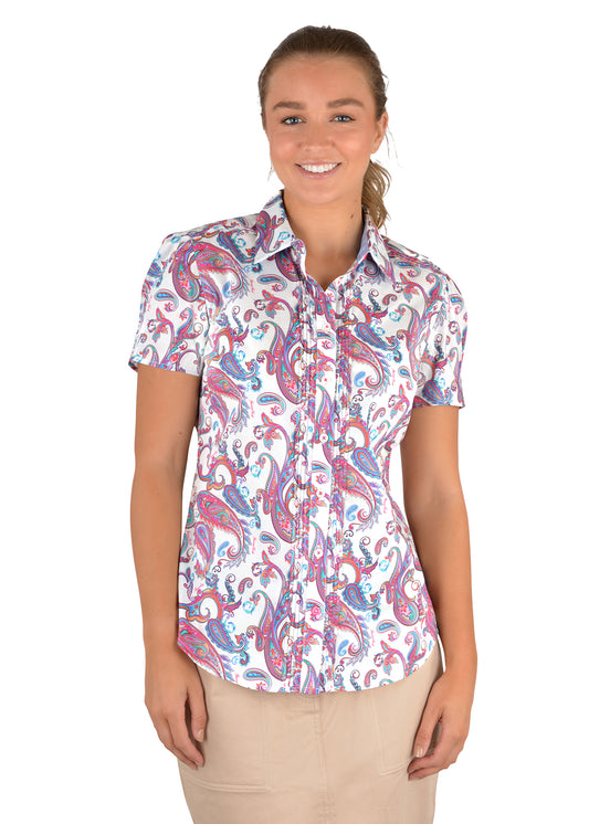 Thomas Cook Ladies Amber Pin Tuck Short Sleeve Shirt - T2S2113077