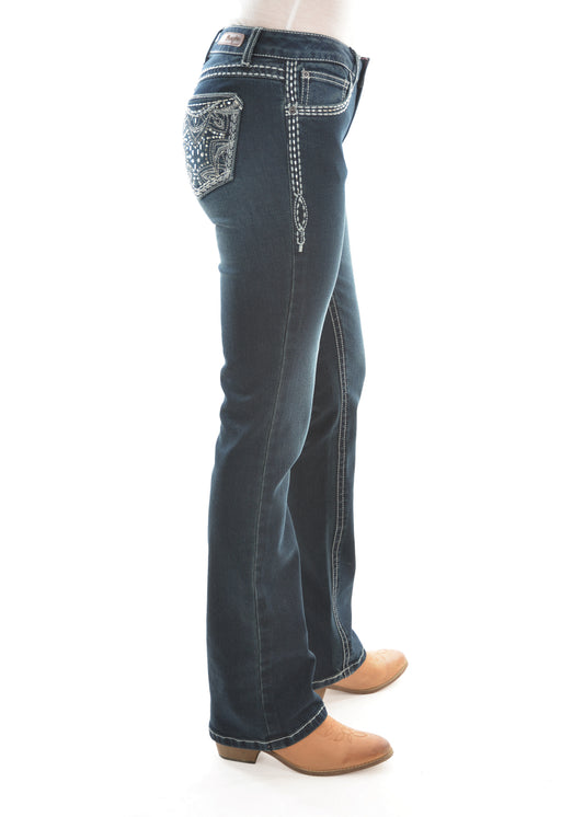 Wrangler Ladies Rock 47 Sits Above Hip Jean 34 Leg - ON SALE