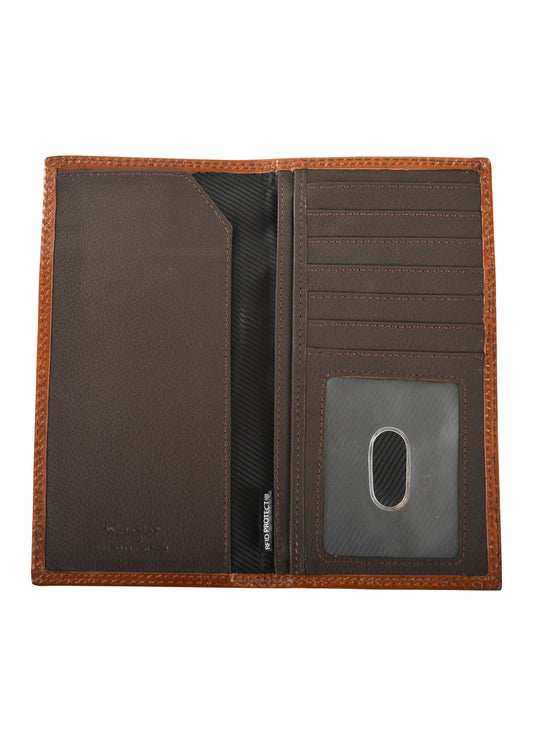 Wrangler Mens Hastings Rodeo Wallet - Coffee/Tan