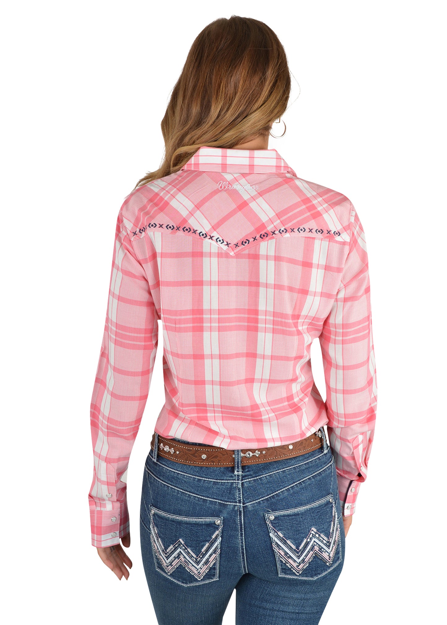 Wrangler Ladies Maribel Check Western Long Sleeve Shirt - X2S2127877