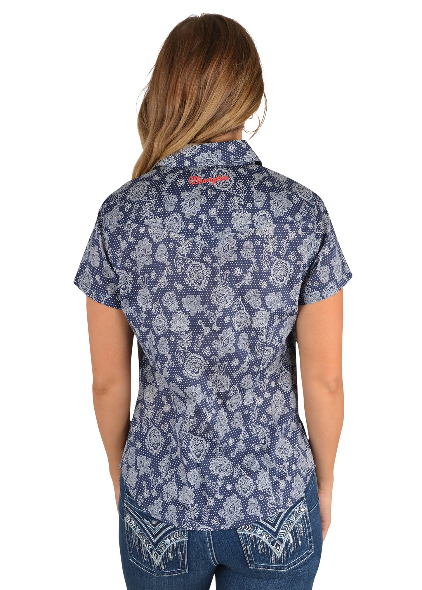 Wrangler Ladies Aliza Print Western  Short Sleeve Shirt - X2S2132874