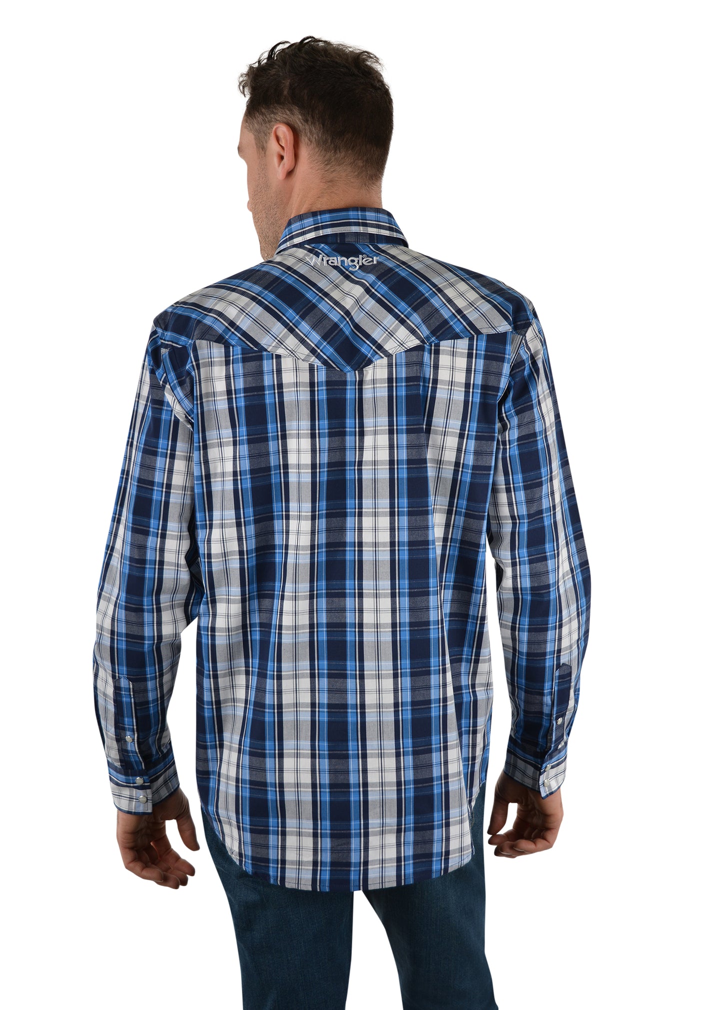 Wrangler Mens Shane Check Logo L/S Shirt- X2W1111730