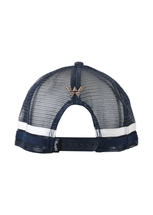 Wrangler Atkinson Square Front Trucker Cap - Denim - X3W1954CAP