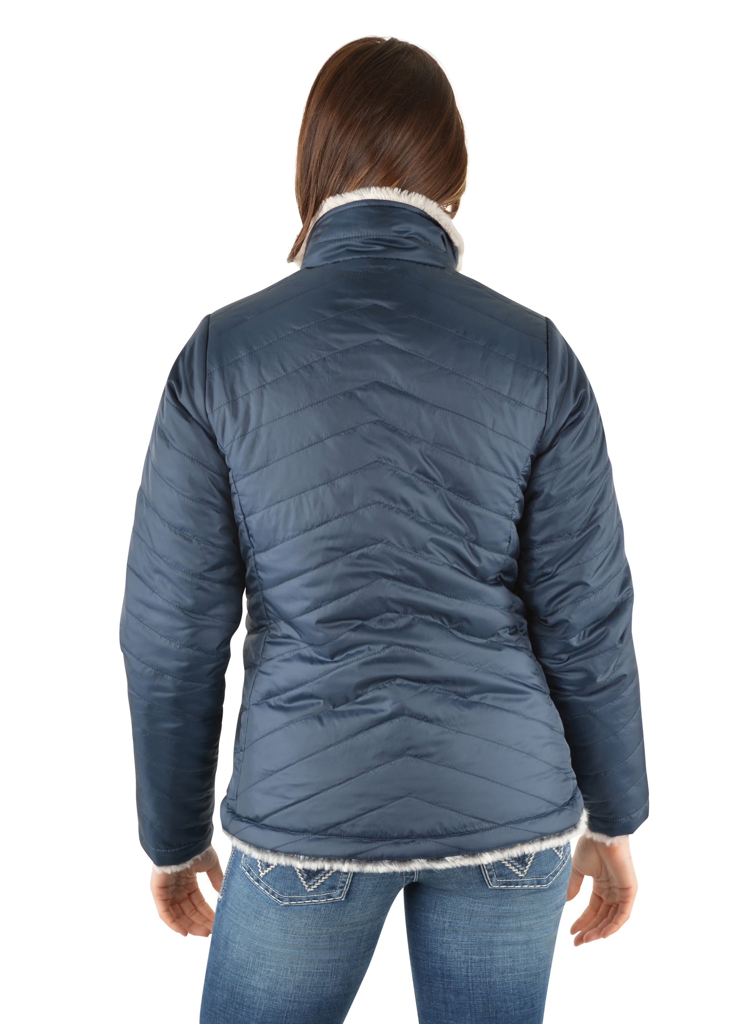 Wrangler Ladies Maya Reversible Jacket - Navy/Grey - X3W2790631