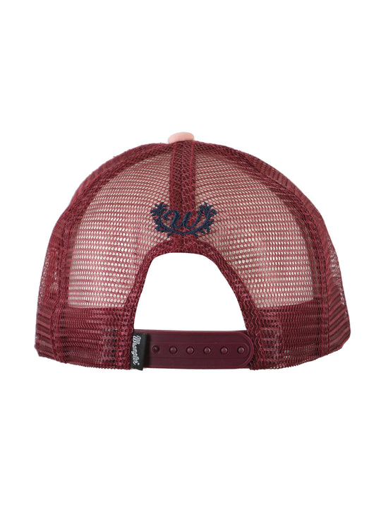 Wrangler Edgewood Square Front Trucker Cap - Pink - X3W2937CAP