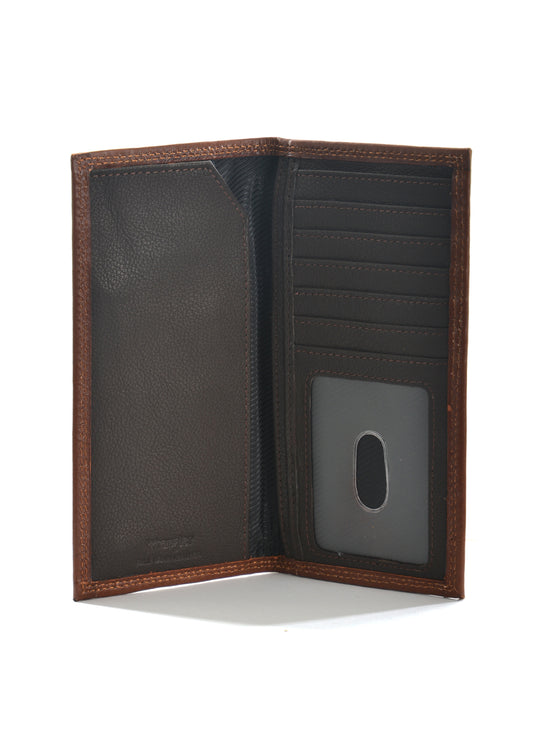Wrangler Mens Daniel Rodeo Wallet - Dark Tan/Coffee
