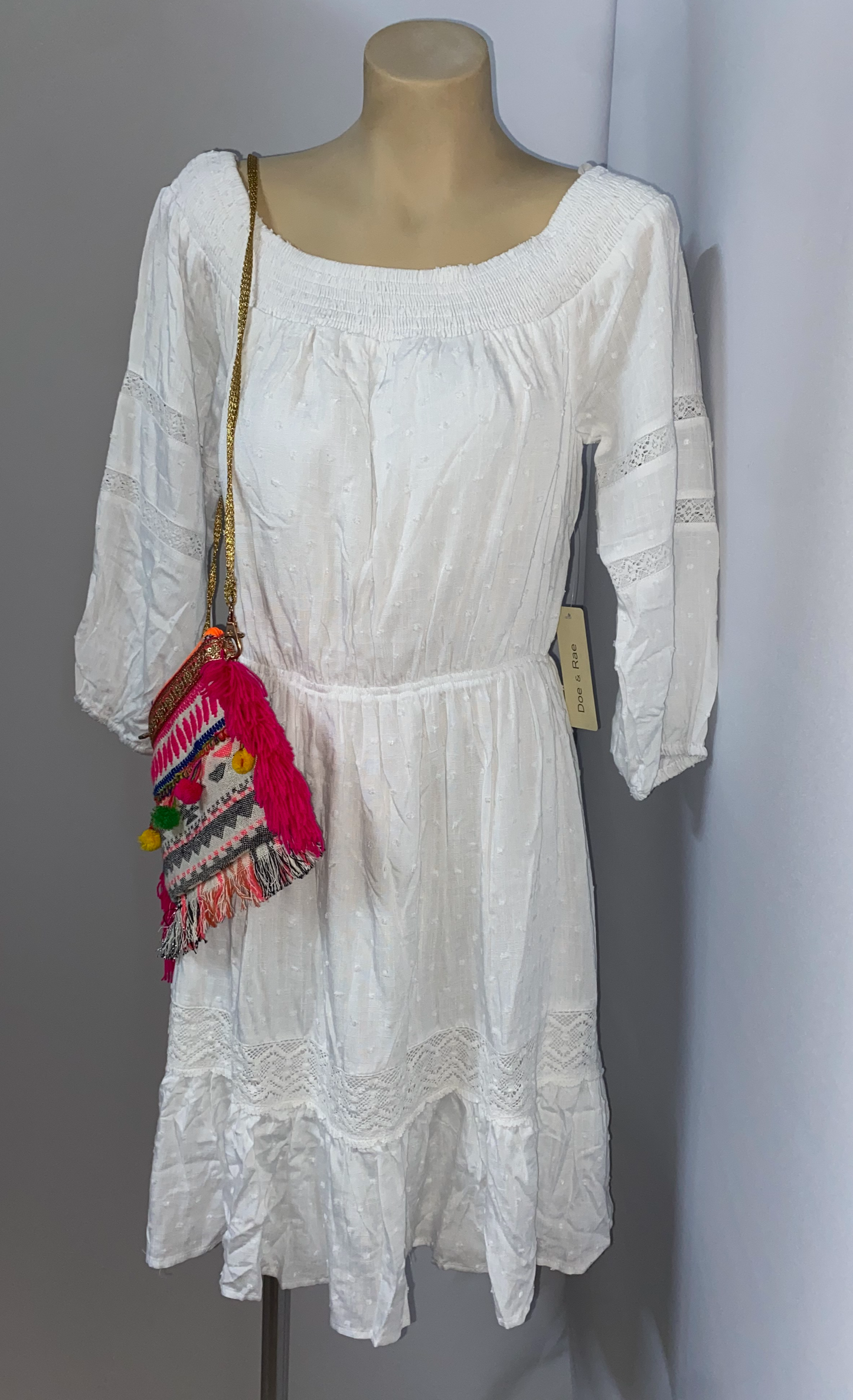 Doe and Rae White Dress - On Sale