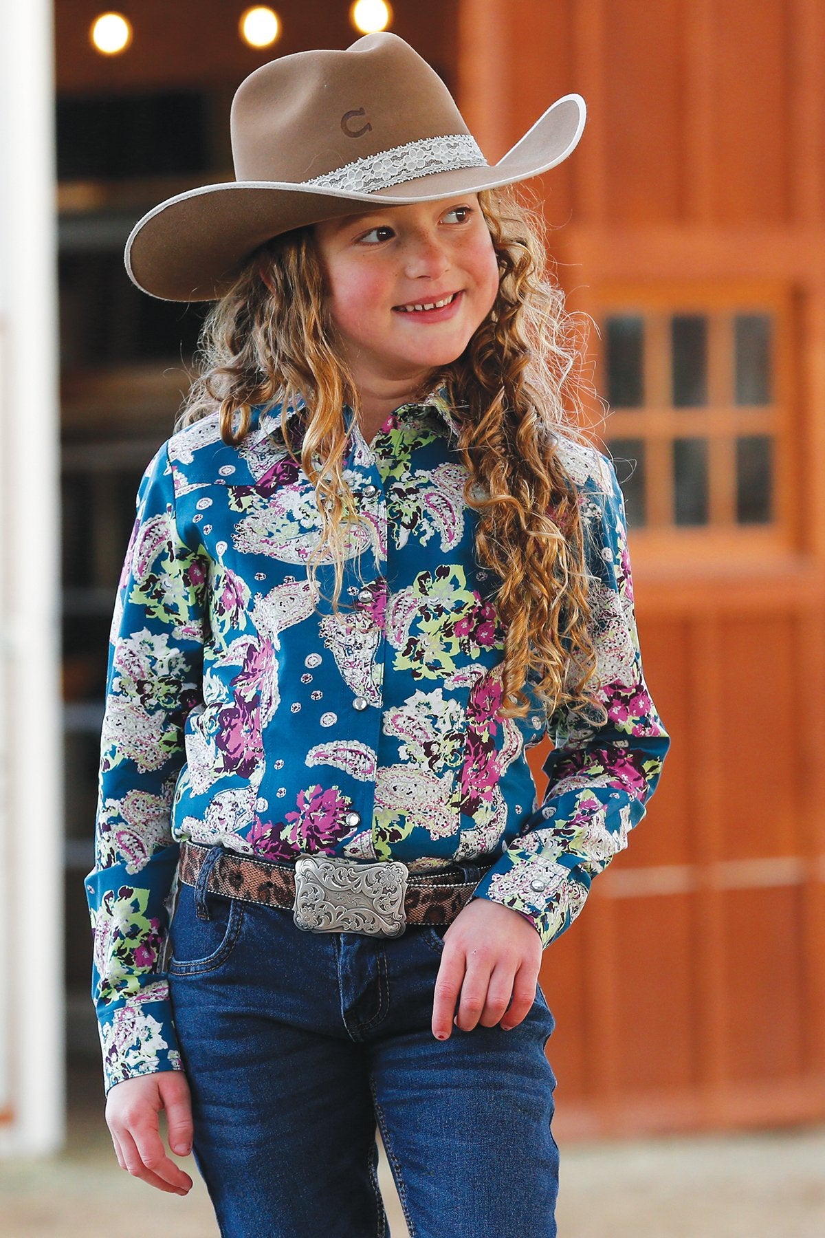 Cruel Girl Girls Colourful Snap front L/S Shirt