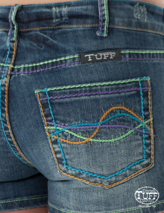 Cowgirl Tuff Ladies Denim Shorts - Happy Shorts