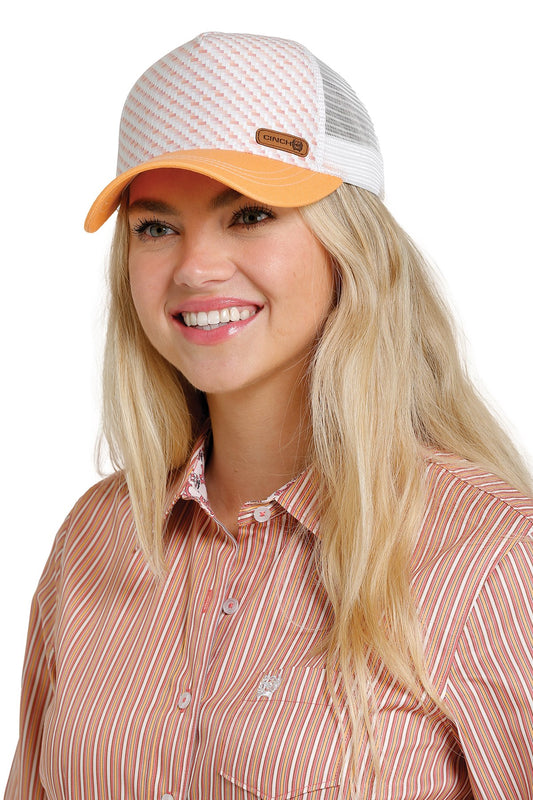 Cinch Ladies Trucker Cap - Orange - MHC7874027