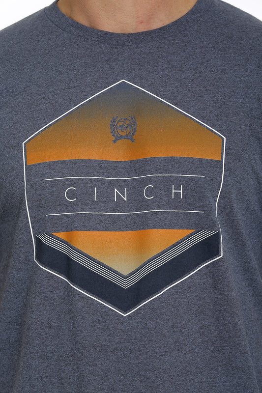 Cinch Mens Crew Neck Logo T Shirt