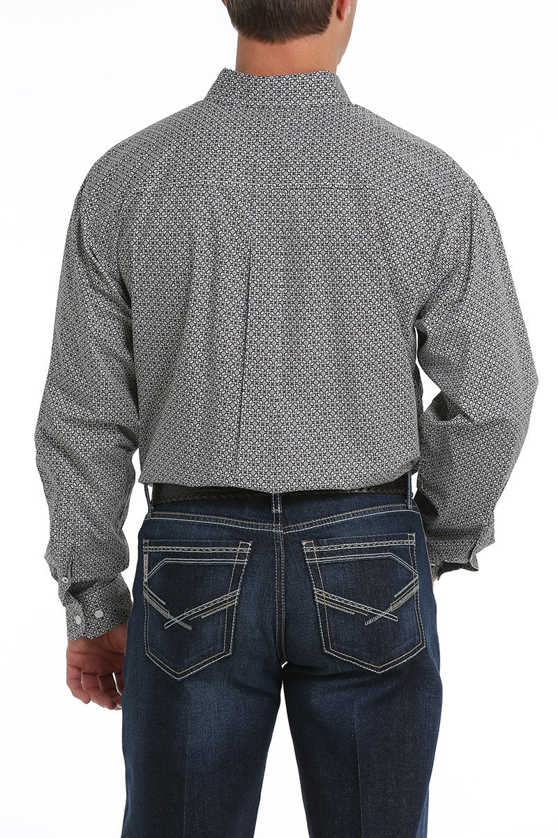 Cinch Men's Black, Purple and Olive Medallion Print L/S Shirt