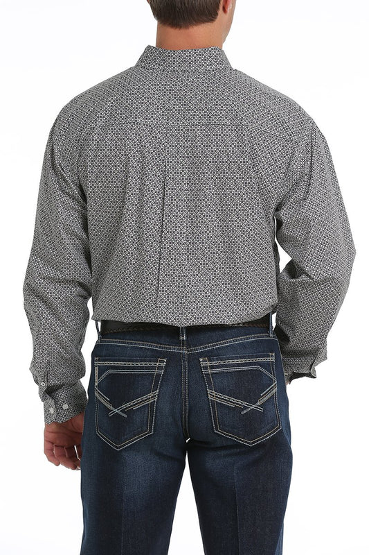 Cinch Men's Black, Purple and Olive Medallion Print L/S Shirt