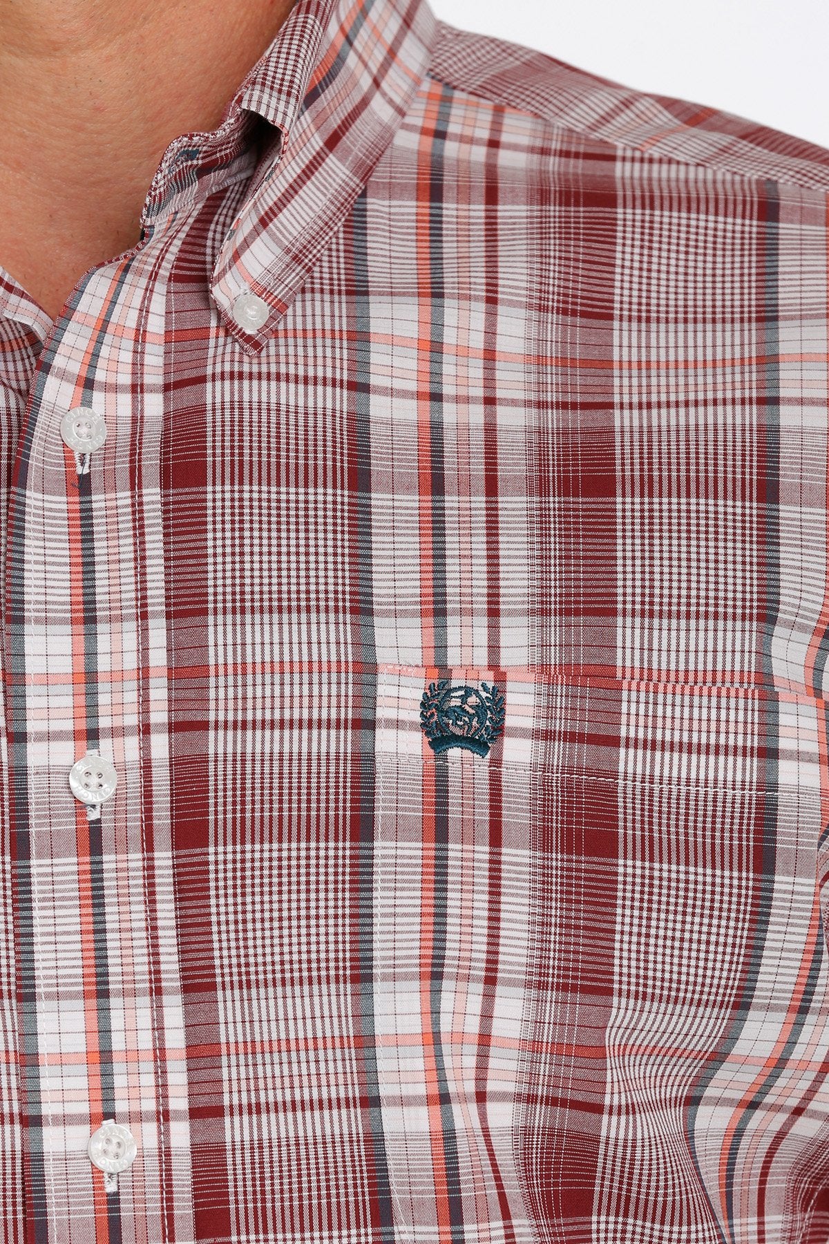 Cinch Mens Plaid Button Down L/S Shirt - MTW1105391