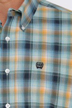 CINCH MEN'S OMBRE PLAID L/S SHIRT - MTW1105422
