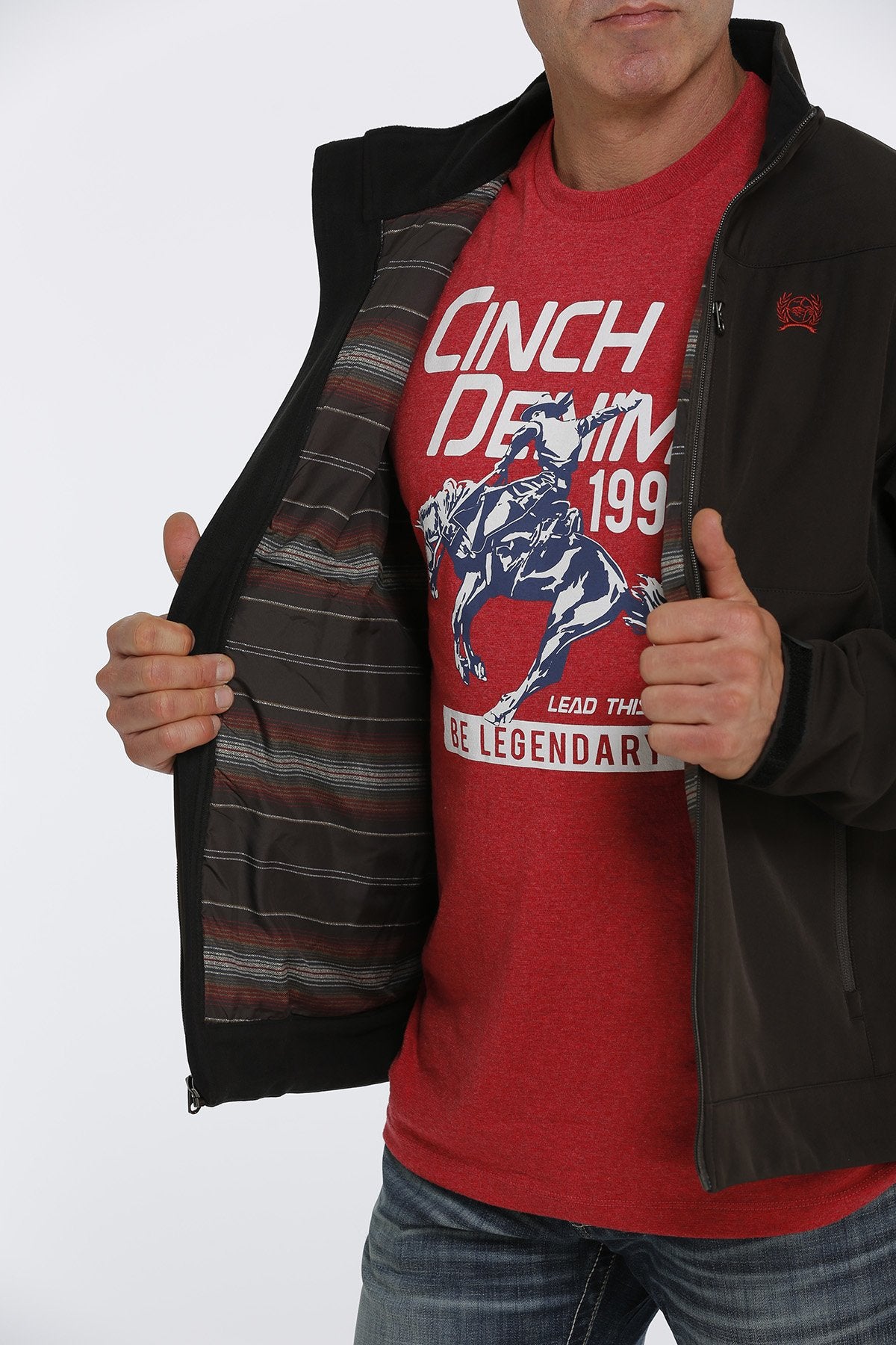 Cinch Mens Lined Bonded Brown Jacket