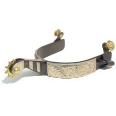 Roping Spur Black Mens Ger/silver Trim- 08796