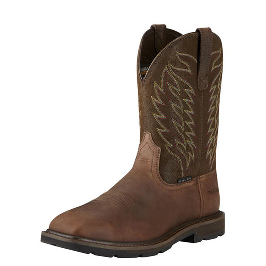 Ariat Mens Groundbreaker Wide Square Toe Steel Toe Boot - 10021108